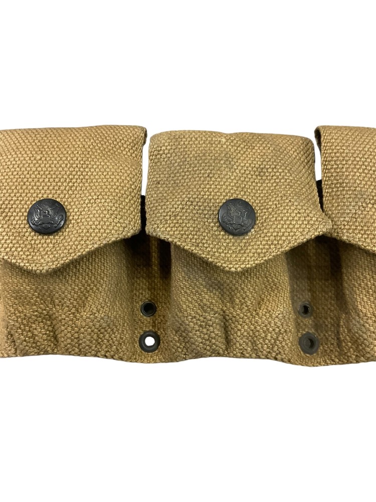 WW1 US AEF 1904 Eagle Snap Cartridge Belt Maker Marked Mills