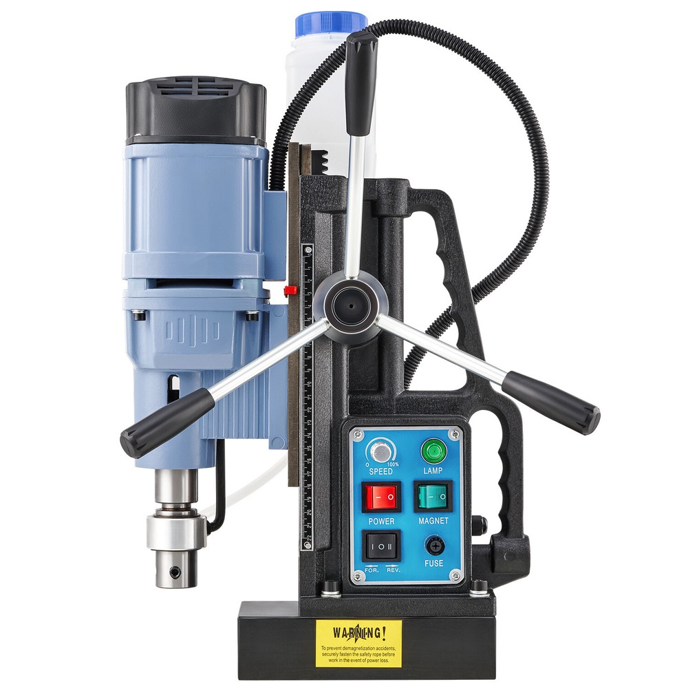 CREWORKS Magnetic Drill Press 2" Portable Drilling Machine 3125lbf 11 Drill Bits