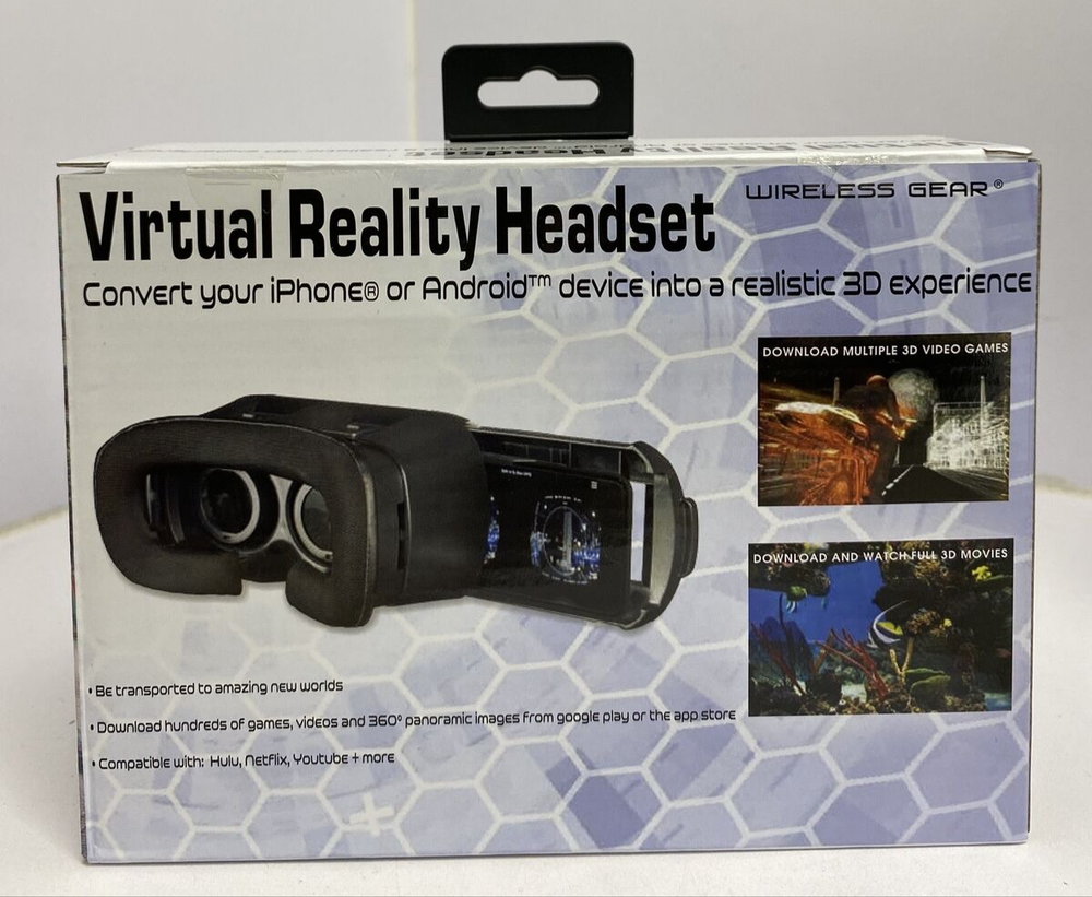 Wireless Gear Virtual Reality Headset - White