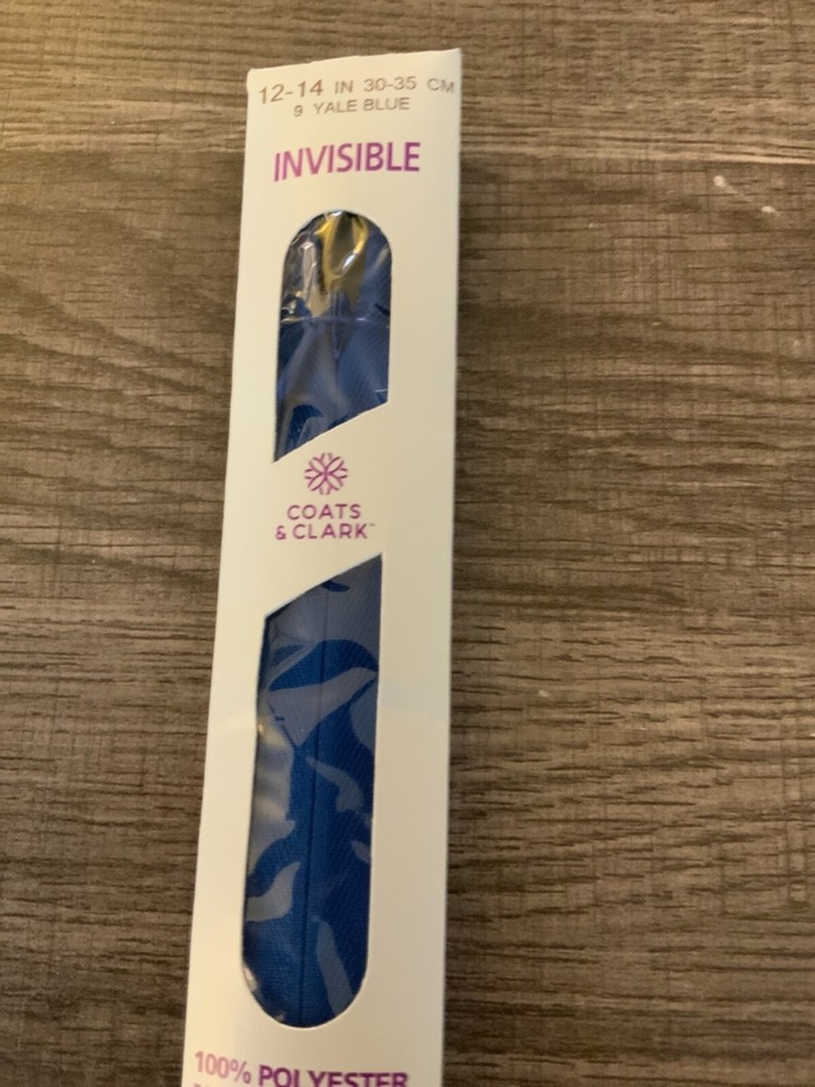 Coats & Clark Polyester Invisible Zipper Multi-color 12-14 inch