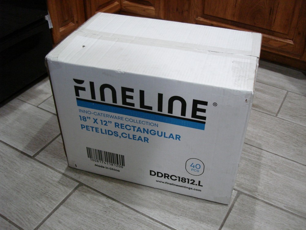 Fineline DDRC1812.L, 12"x18" Clear Rectangular Dome PET Lids, 40 Count Case