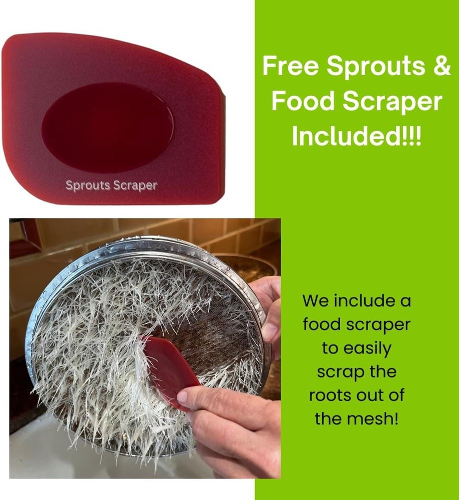 ZESTIGREENS Stainless Steel Seed Sprouter Kit - Stackable 3-Tier Seed Sprouting