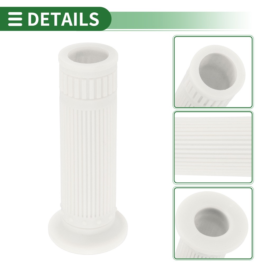 1" 25mm Motorcycle Knobs Handlebar Cover TPU White