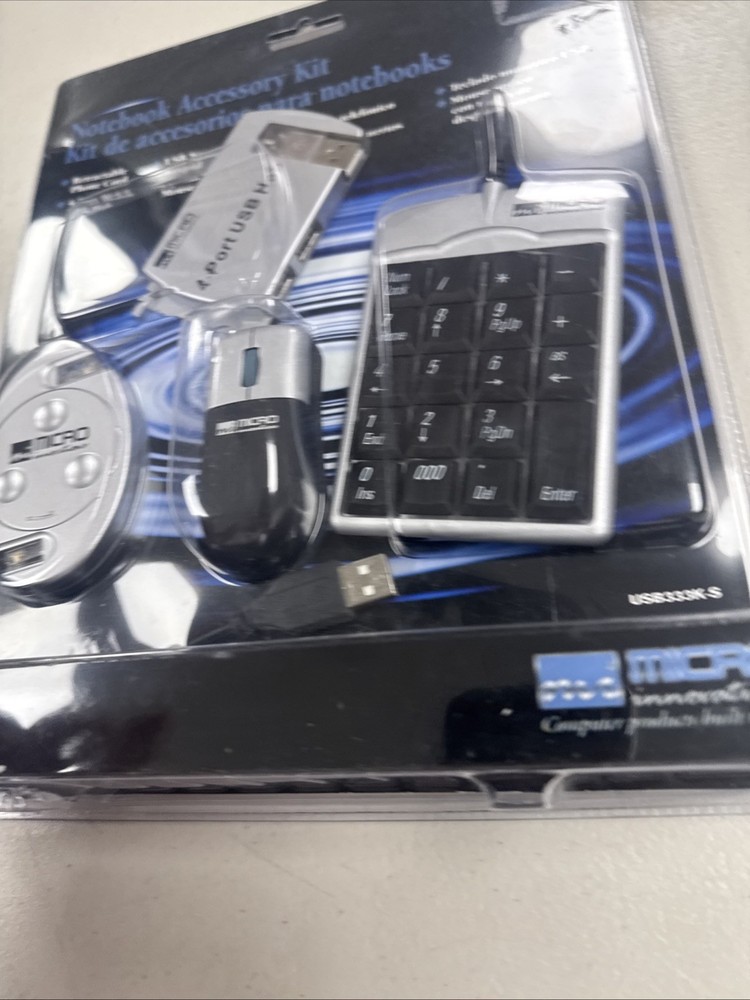 Micro Innovations USB333K Notebook Accessory Kit Sealed Laptop Travel Bundle