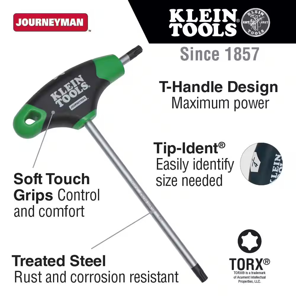 T27 Torx 6 In. Journeyman T-Handle
