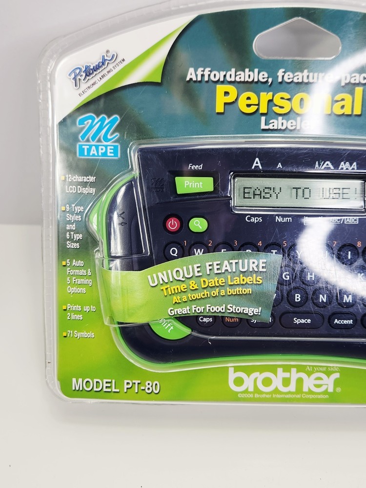 Brother PT-80 P-touch Personal Labeler Electronic Labeling System Open Box