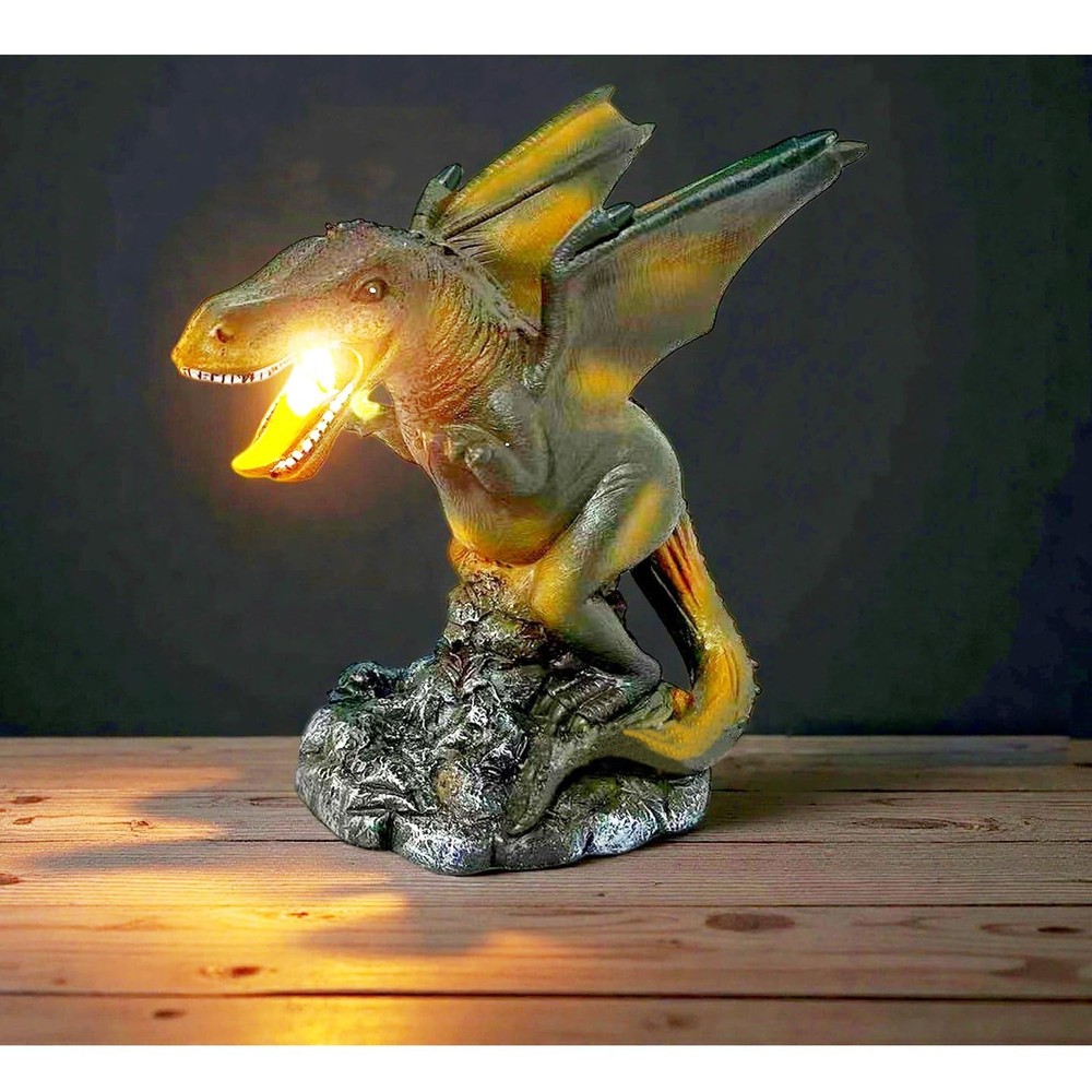 Reading Light Dinosaur Lamp with Base LED Pterosaur Light USB Animal Light Ne...