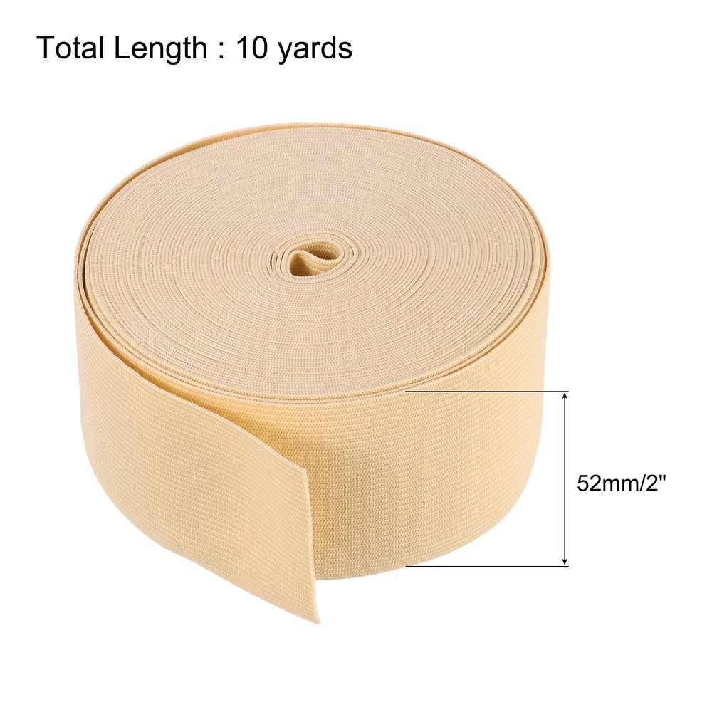 Elastic Bands for Sewing 2 10 Yard Light Khaki Knit Elastic Spool High Elasti...