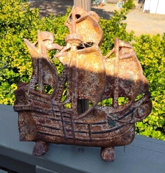 Vintage Cast Iron Sailing Ship