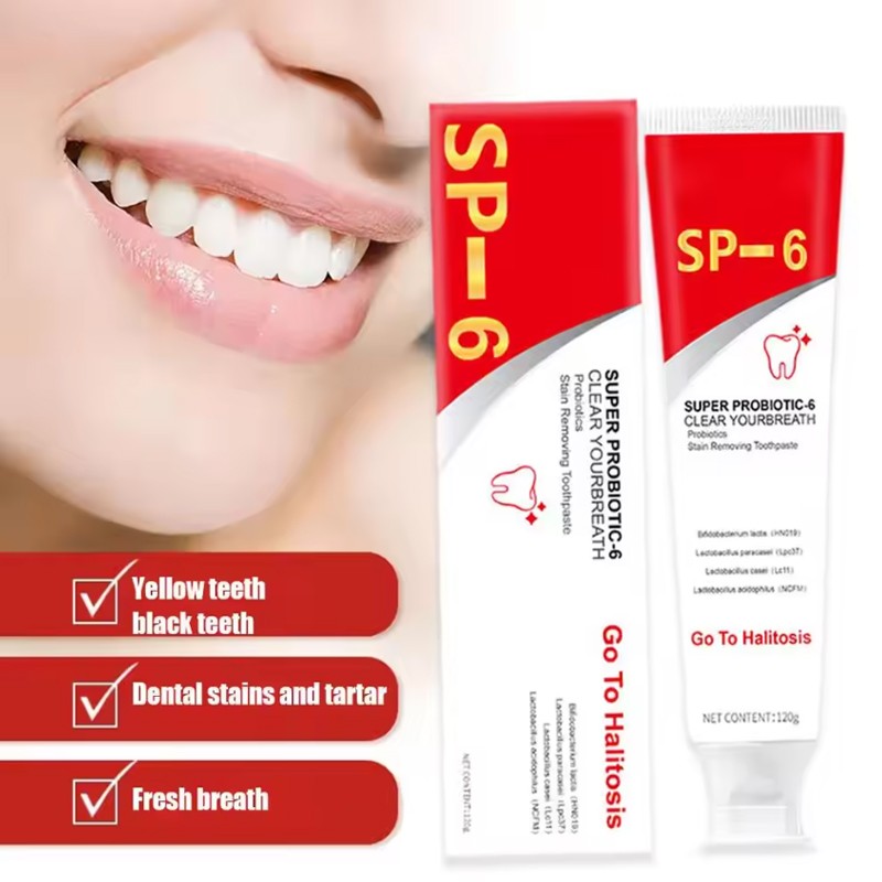 4Pcs Super Probiotic SP-6 Toothpaste, Probiotics Bright White Toothpaste, Sp 6