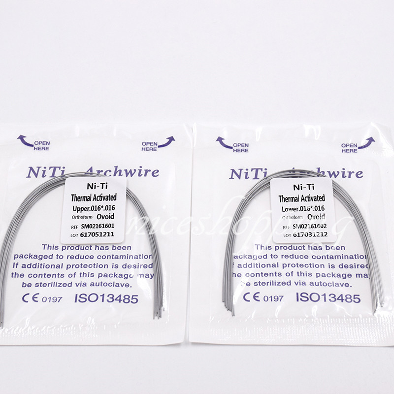 20x Dental Orthodontic Thermal Activated Niti Rectangular Arch Wire Upper+Lower