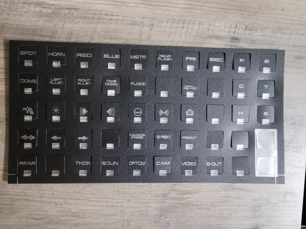 Code 3 Z3 Siren Controller Button Legends Icons