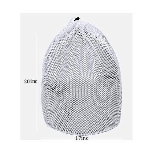 Small Commercial Mesh Laundry Bags with Handle and Drawstring for Dormitory,