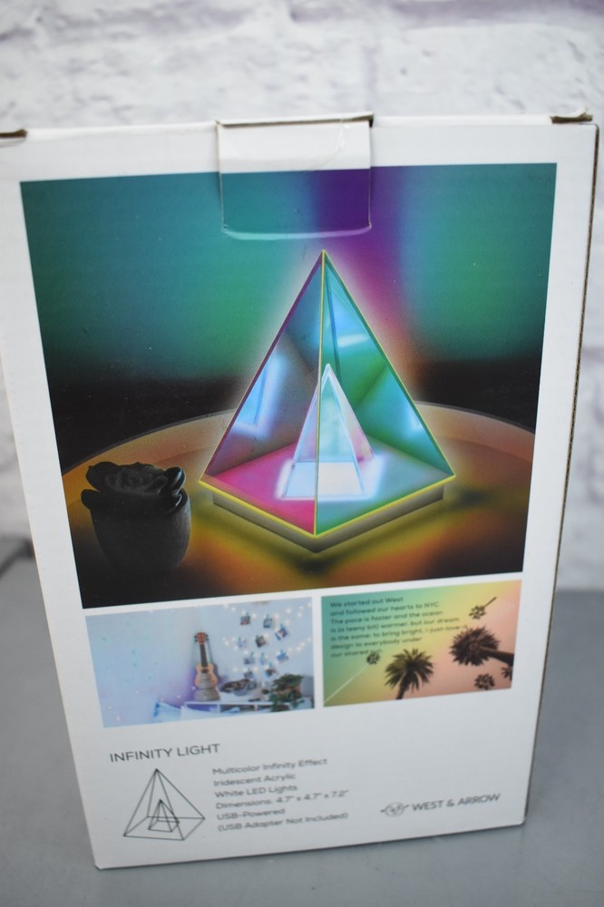 West & Arrow Infinity Light Multi-Color 3D Effect Projector USB Powered NEW