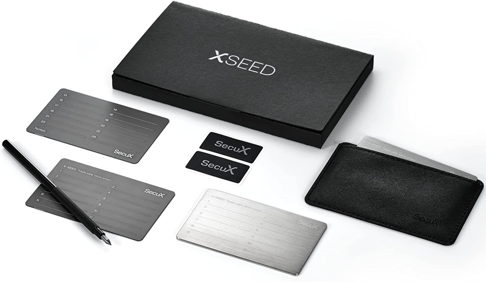 Secux – XSEED - Secure Bitcoin Wallet Crypto Seed Storage Steel Plate - Compatib