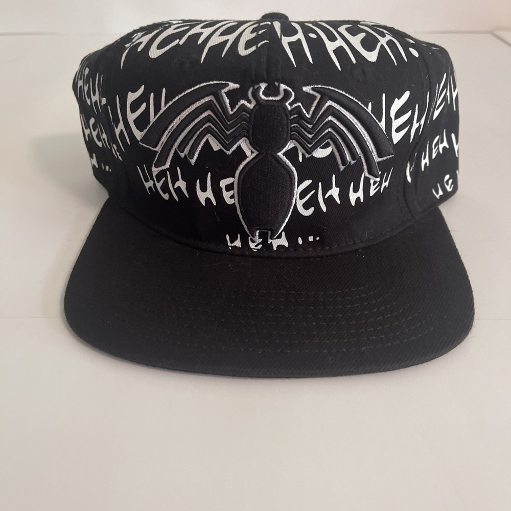 Marvel Spider-Man Venom Baseball Hat Cap, Adjustable, HEHHEH, Snapback, Black