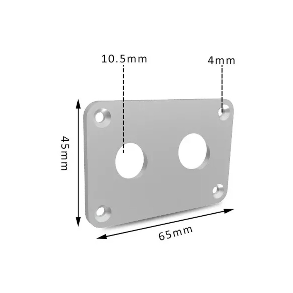 2PC Aluminum Banana Jack Socket Plate Binding Post Speaker Panel Terminal Box US