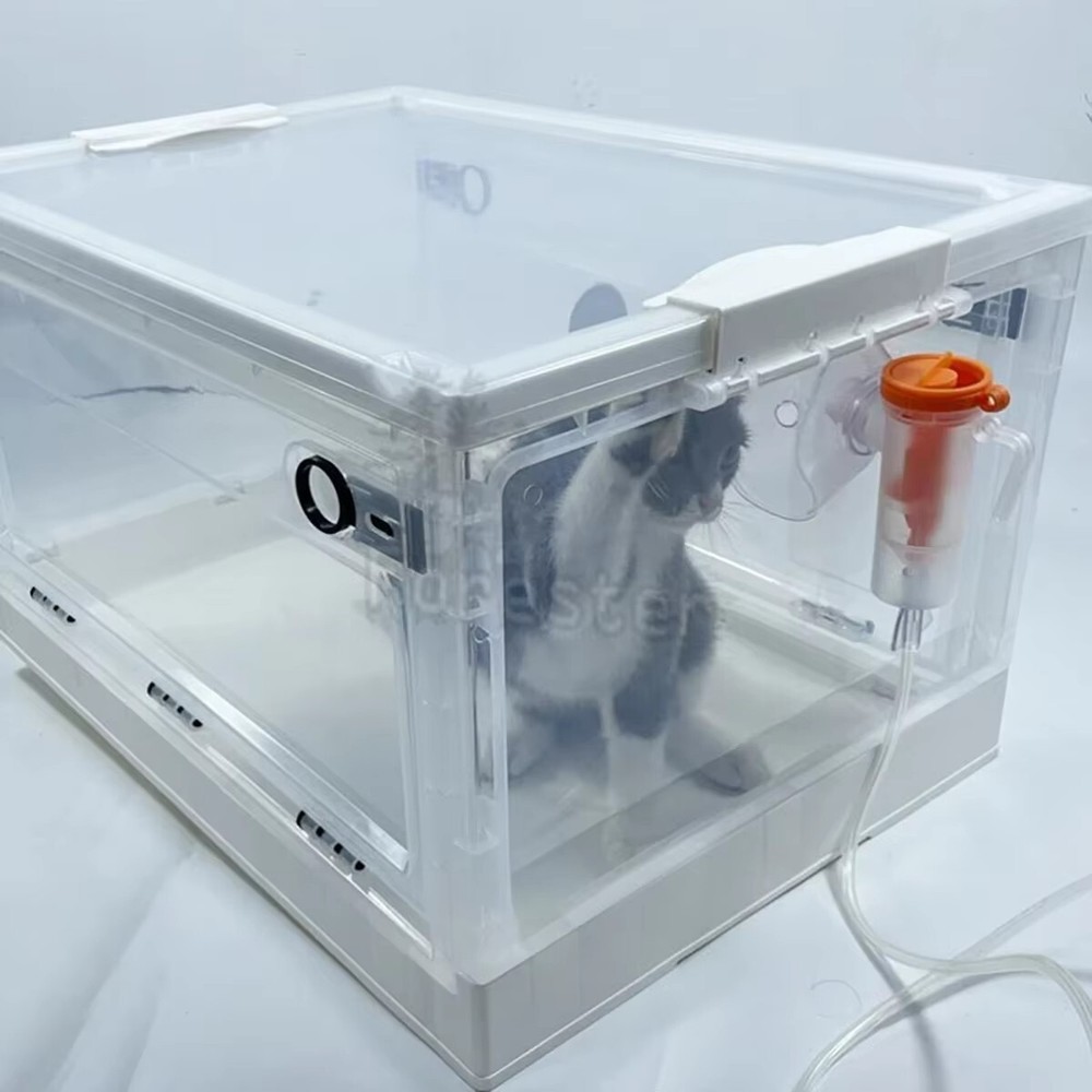 Pet Atomization Box Oxygen Room Foldable Easy Carry Veterinary Nebulization Cage