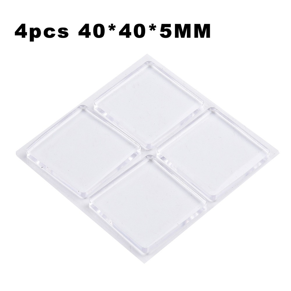 Washing Machine Pad Mat Set Transparent Silicone 4pcs for Shock Absorption