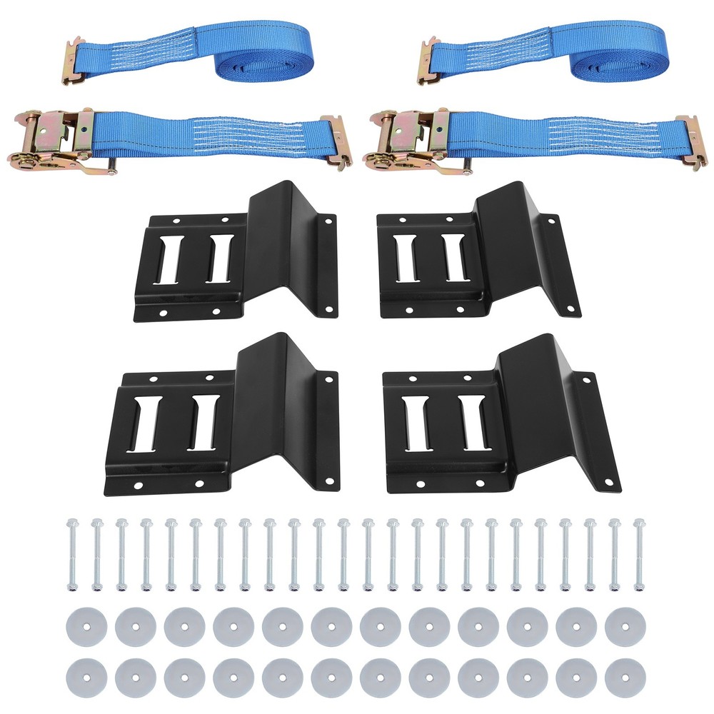 Wheel Chock & Tie-Down Strap Kit 1500 Lb Weight