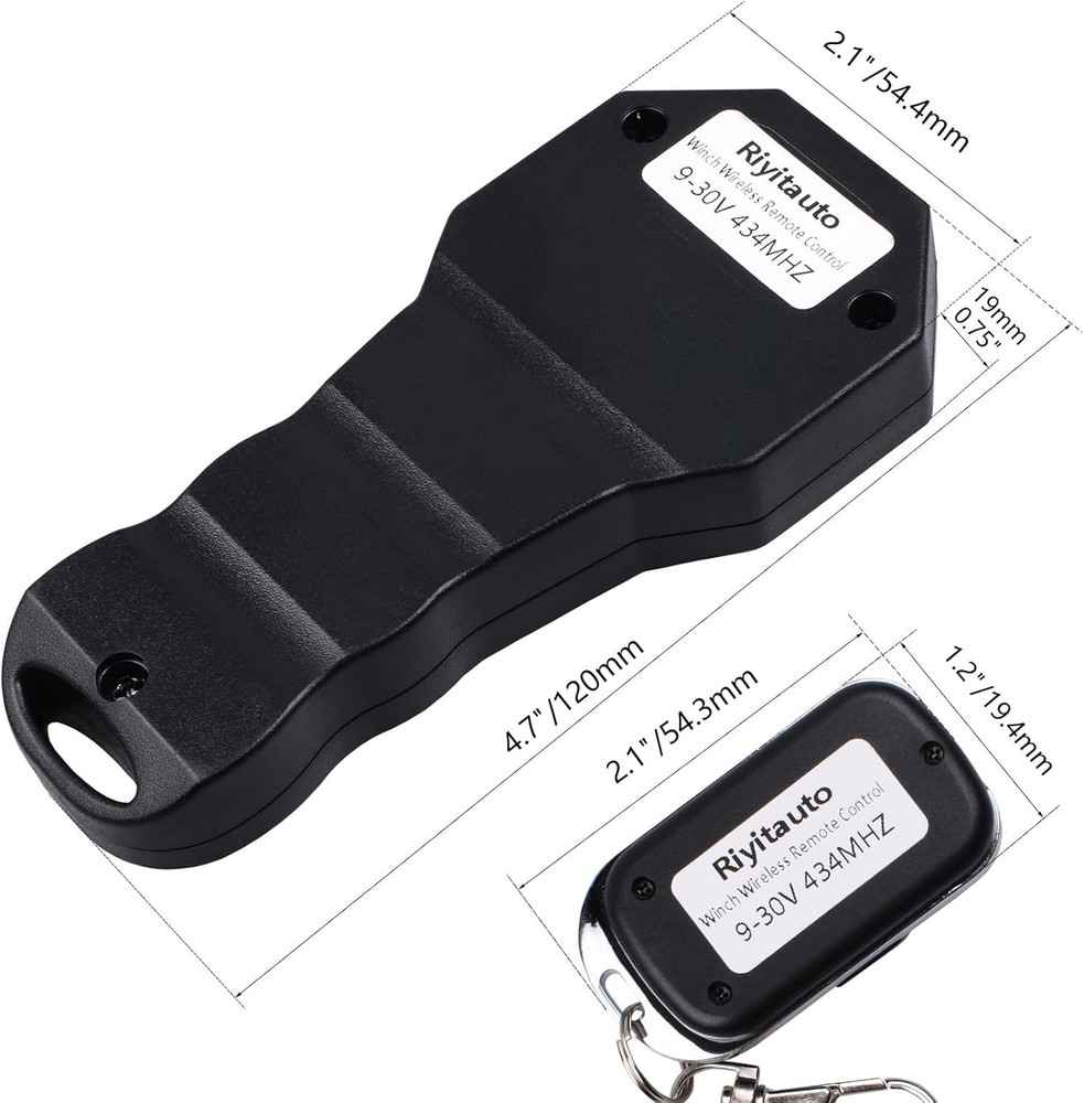 Riyitauto Wireless Winch Remote Control Black-dump trailer wireless remote
