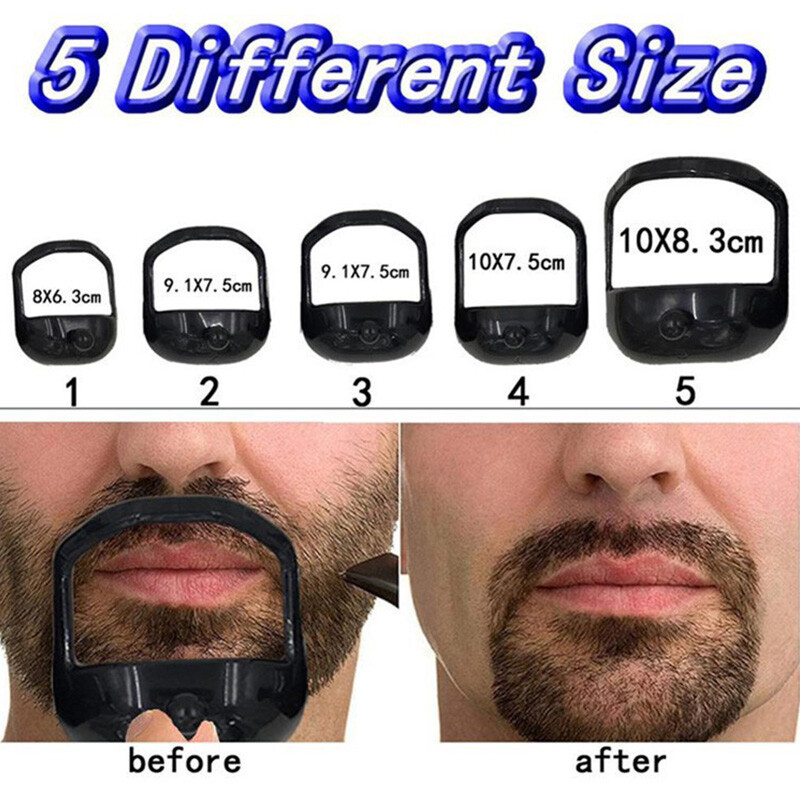 5x Men Shaving Template Shaper Goatee Style Design Beard Mustache Shaping Tools❥