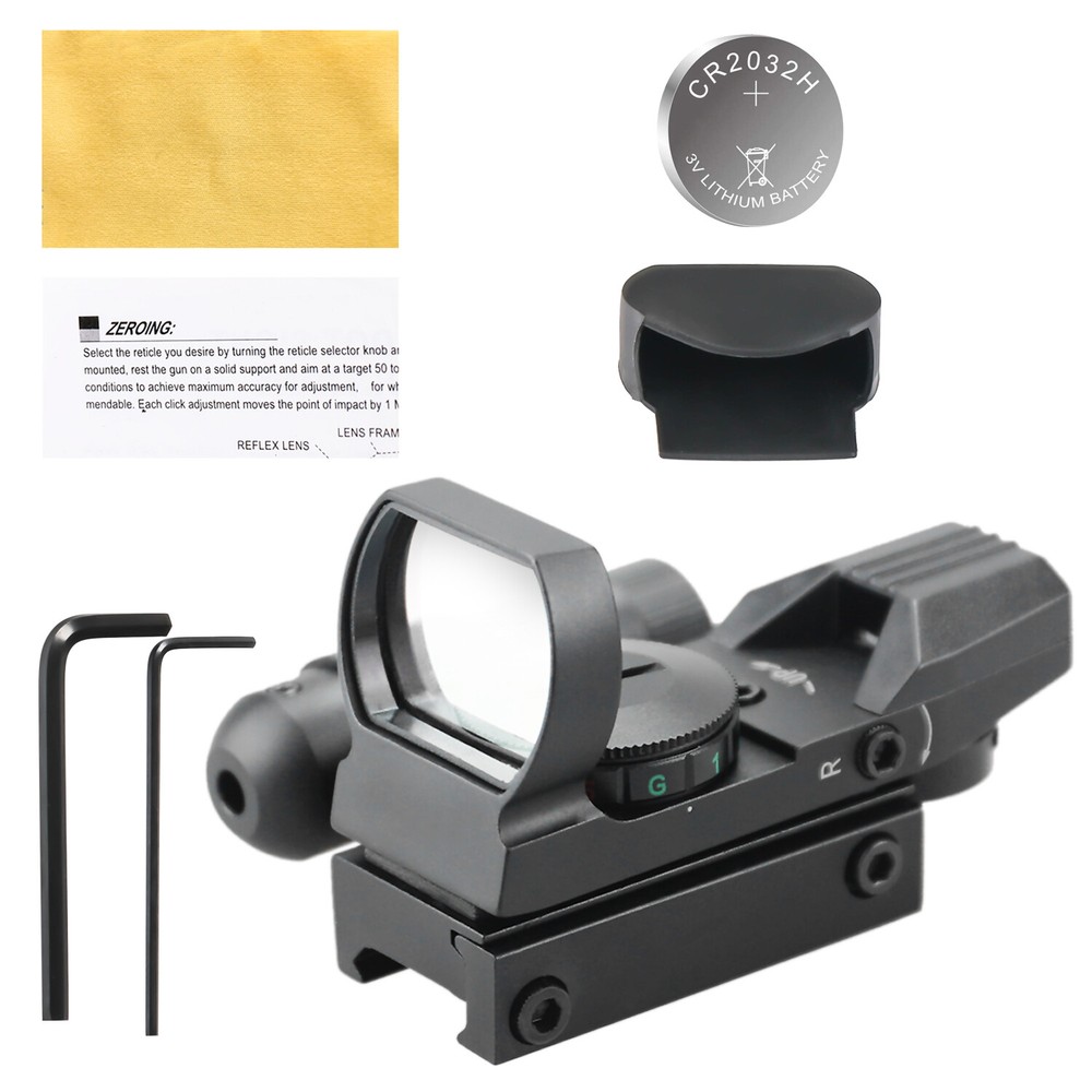 Reflex Red Green Dot Sight Scope With Red Laser Holographic Illuminated