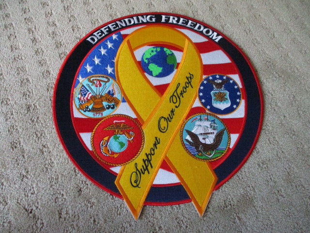 SUPPORT OUR TROOPS 12 INCH PATCH DEFENDING FREEDOM NEW