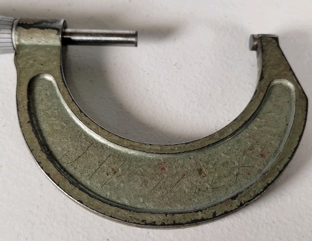 Fowler Helios Micrometer, 2” - 3" Range .0001 Ratcheting Locking Vintage