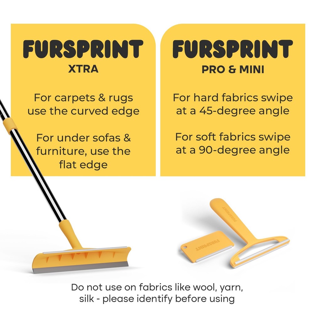 Bundle - Including Xtra, & Mini - Dog Hair and Carpet Scraper Models - Perfec...