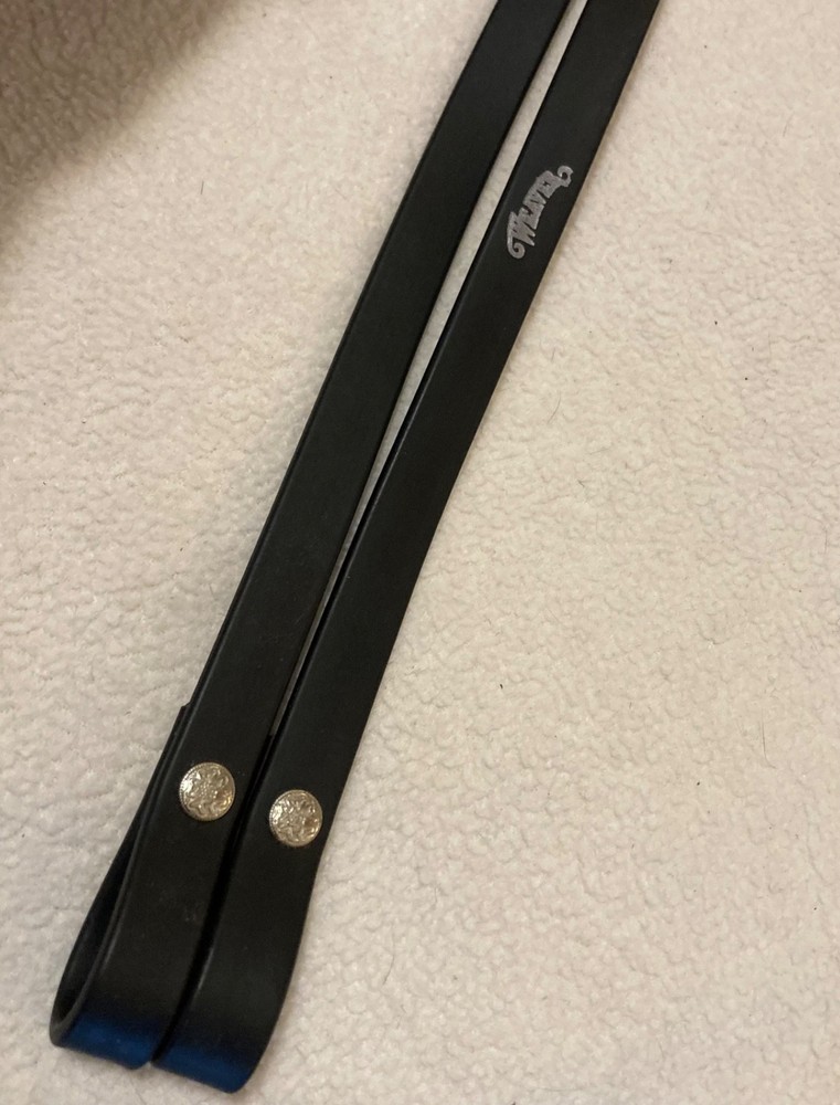 Weaver Black Biothane Split Horse Reins-7'