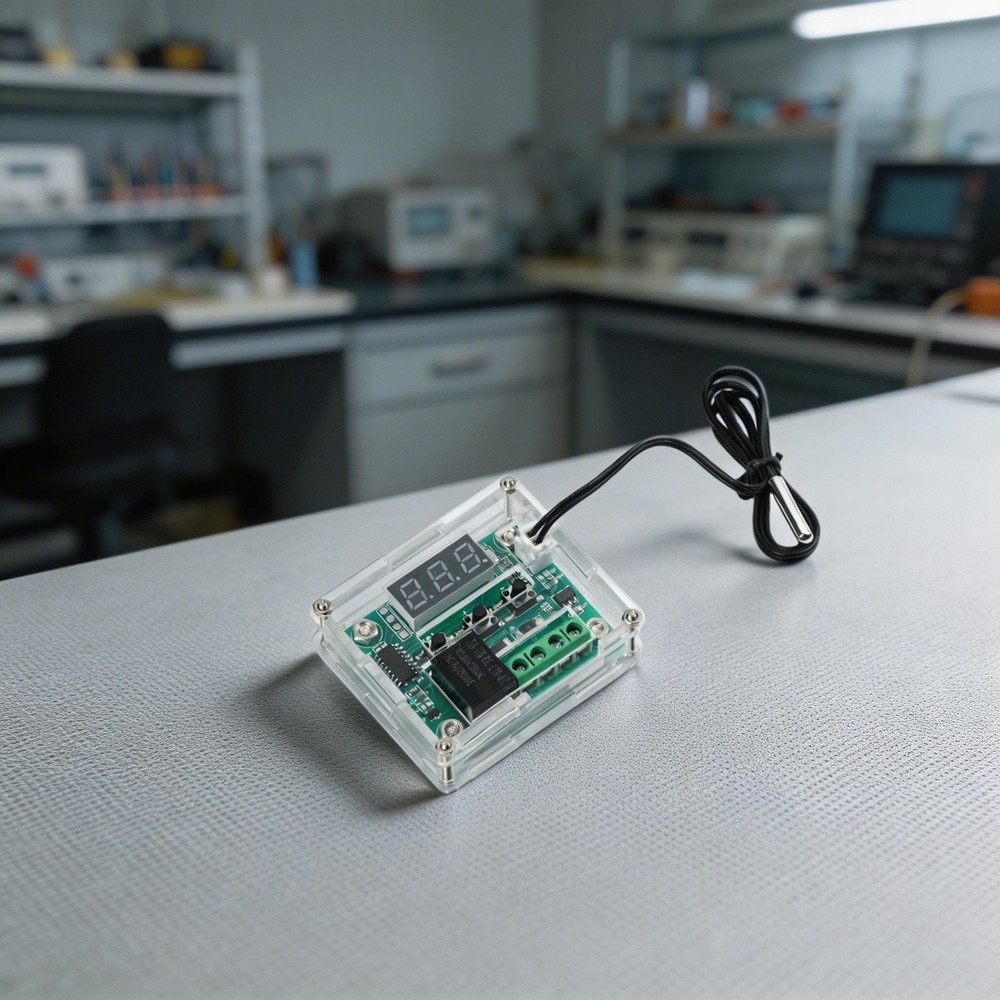 DC 12V Thermostat Temperature Controller Switch Board Red Digital Display & Case