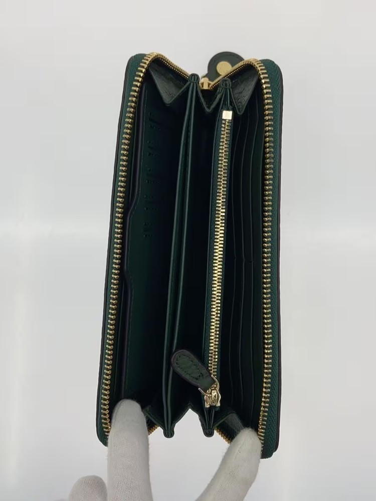 BARCOS Long Wallet GRN Plain Men's