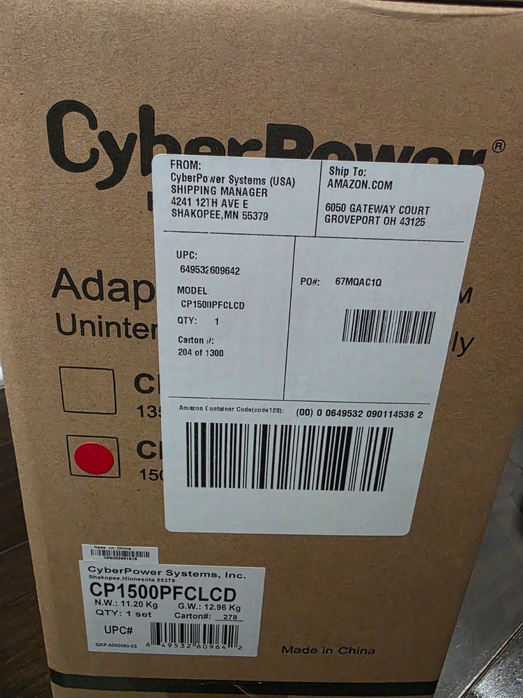 CyberPower CP1500PFCLCD 900W PFC Sinewave UPS System