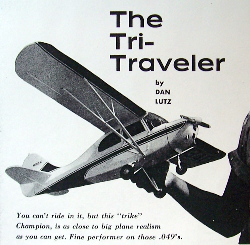 Aeronca TRI-TRAVELER PLAN + CONSTRUCTION ARTICLE for 32" FF or RC Model Airplane