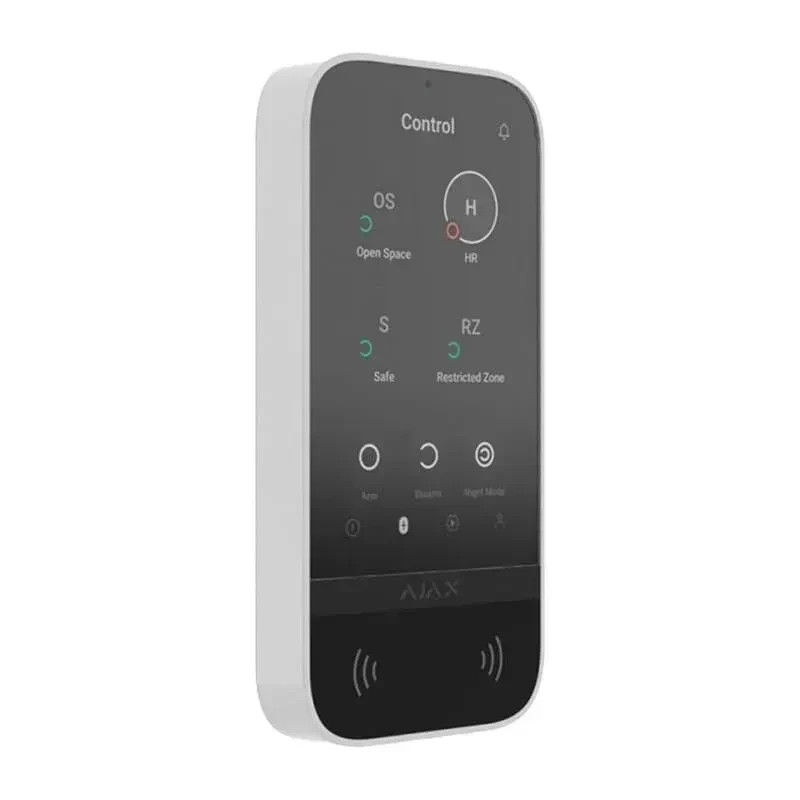 Ajax KeyPad TouchScreen Wireless Keyboard with Touch Screen (White)