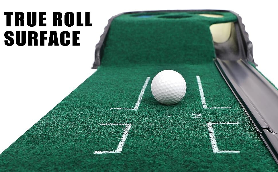 Indoor Golf Putting Mat Auto Ball Return Golf Practice Training Grass Mat Tracks
