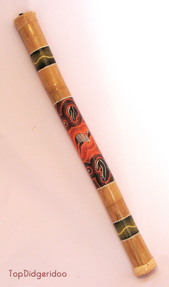31"80cm Rain Maker Shaker Stick Authentic Dot-Painted Handwork Kangaroo Artwork