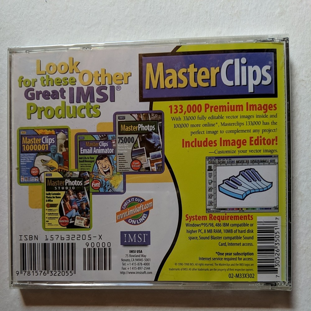 IMSI Master Clips 133,000 PC Software Sealed