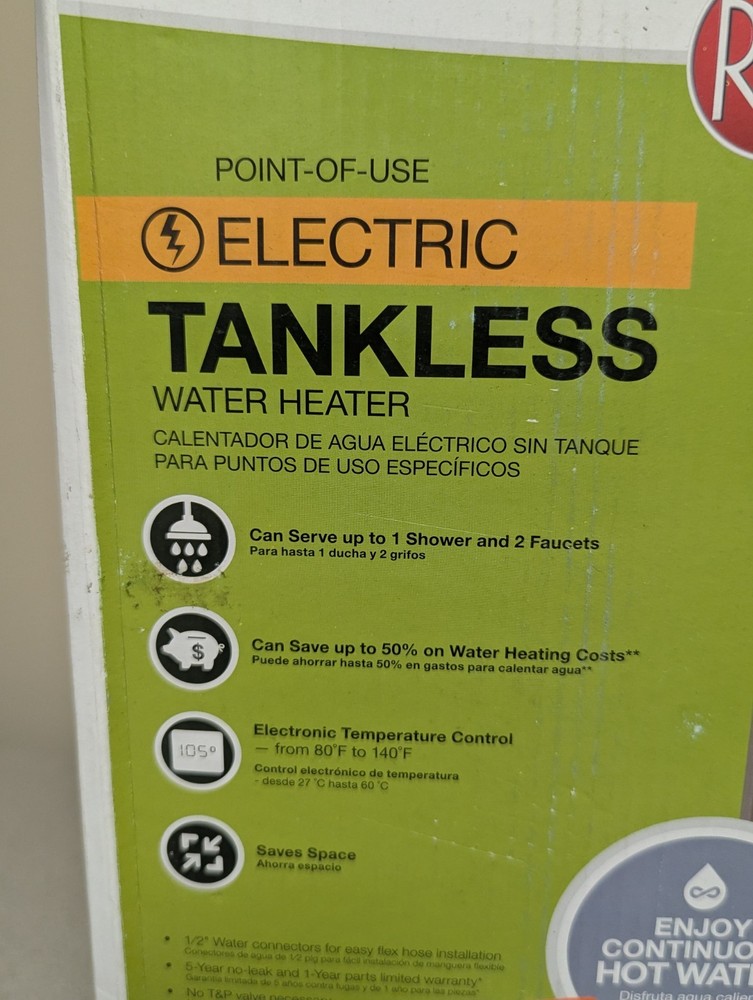 Rheem 11 kW 2.15 GPM 240V Self-Modulating Electric Tankless Water Heater