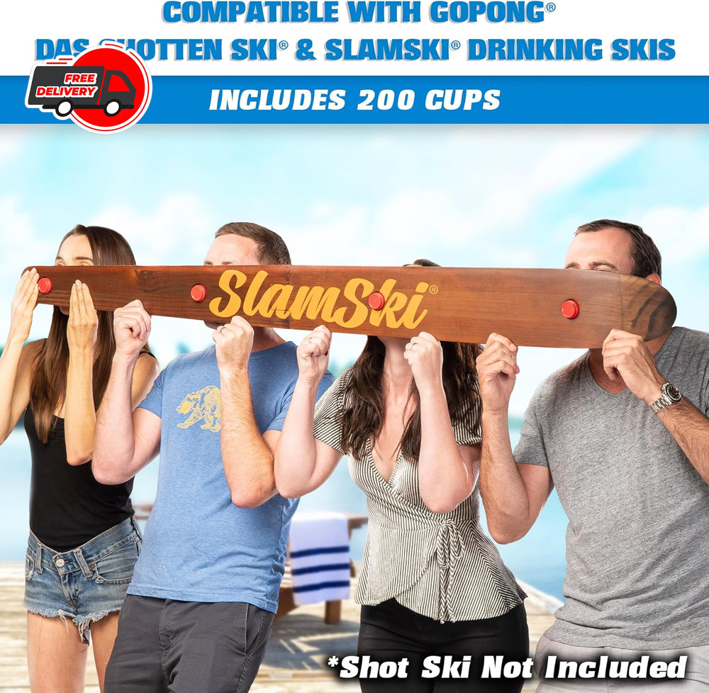 200 Pack 2 Oz Plastic Shot Cups - Mini 2Oz Party Cups, Red