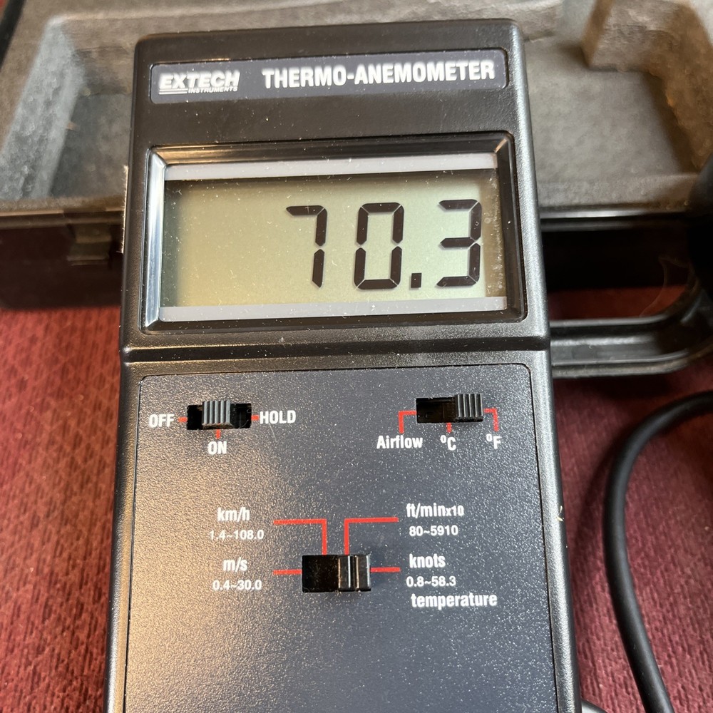 Extech Vane Thermo-Anemometer 451112 W/ HARD CASE