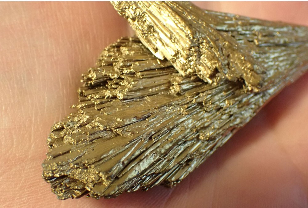 Titanium coated Kyanite Rough, Reversible Pendant