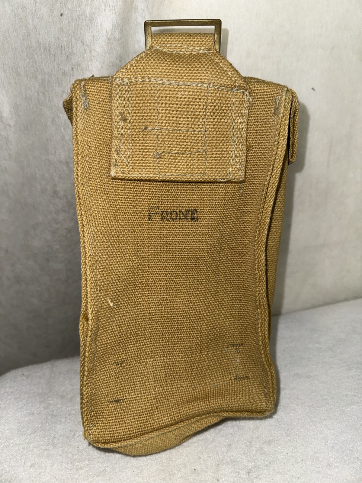 Original WW2 British Army 37 stamps Webbing MT Pouch ORIGINAL DATED 1949