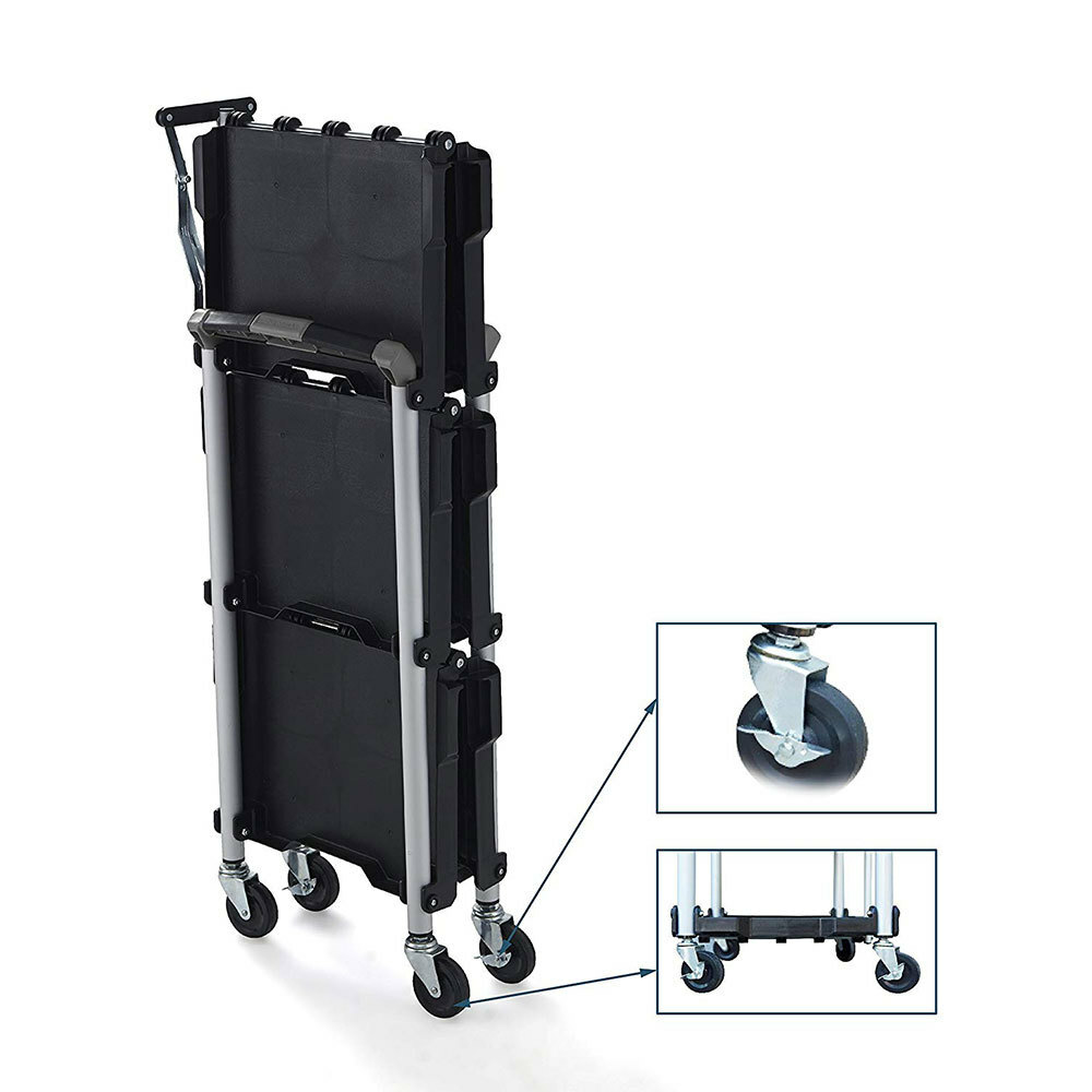 Folding Portable Tools Rolling Cart Ergonomic Easy Use