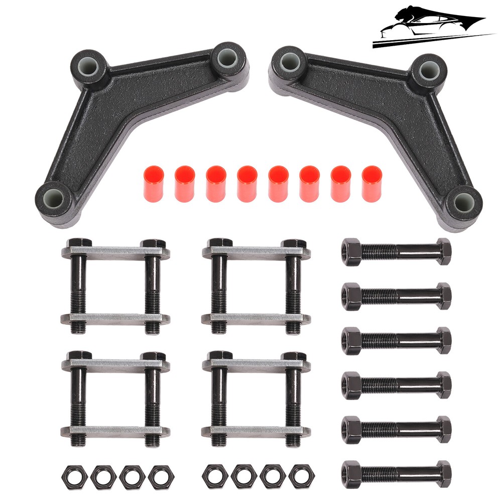 Heavy Duty Steel Tandem Trailer Axle Shackle Kit for Double Eye Spring