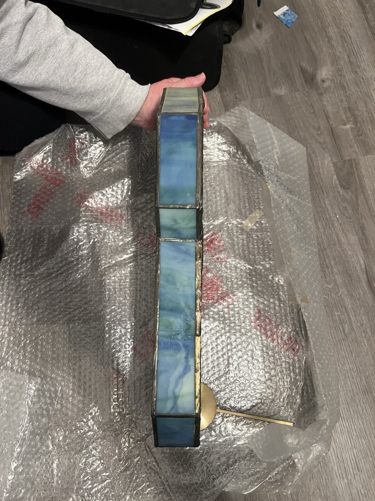 Vintage stained glass clock