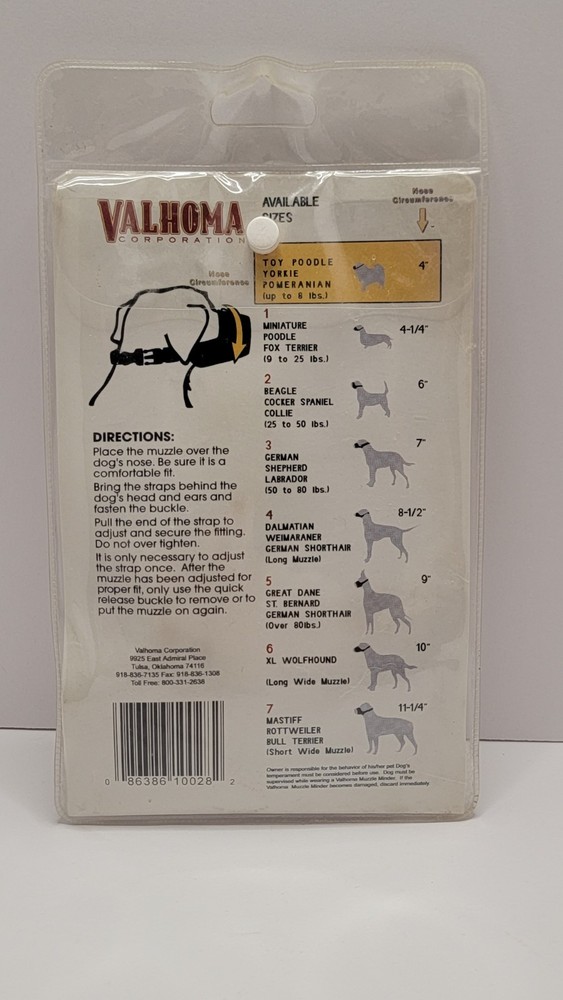 Valhomma Nylon Muzzle Size 0