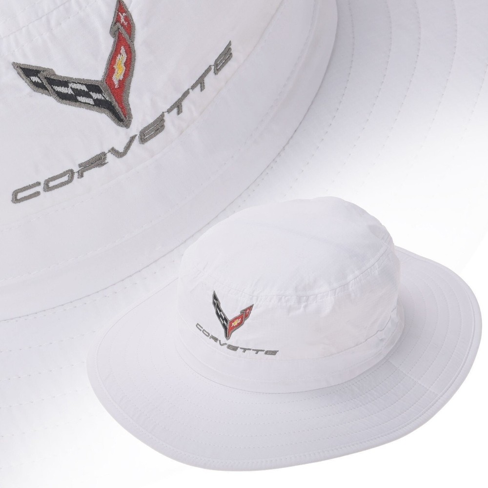 2020-2024 Corvette C8 Bucket Hat White