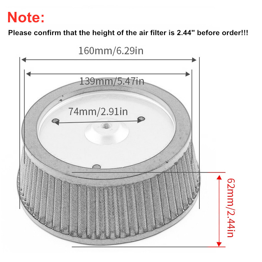 Air Cleaner Element Filter For Harley Iron Fatboy Electra Glide Dyna Replacement